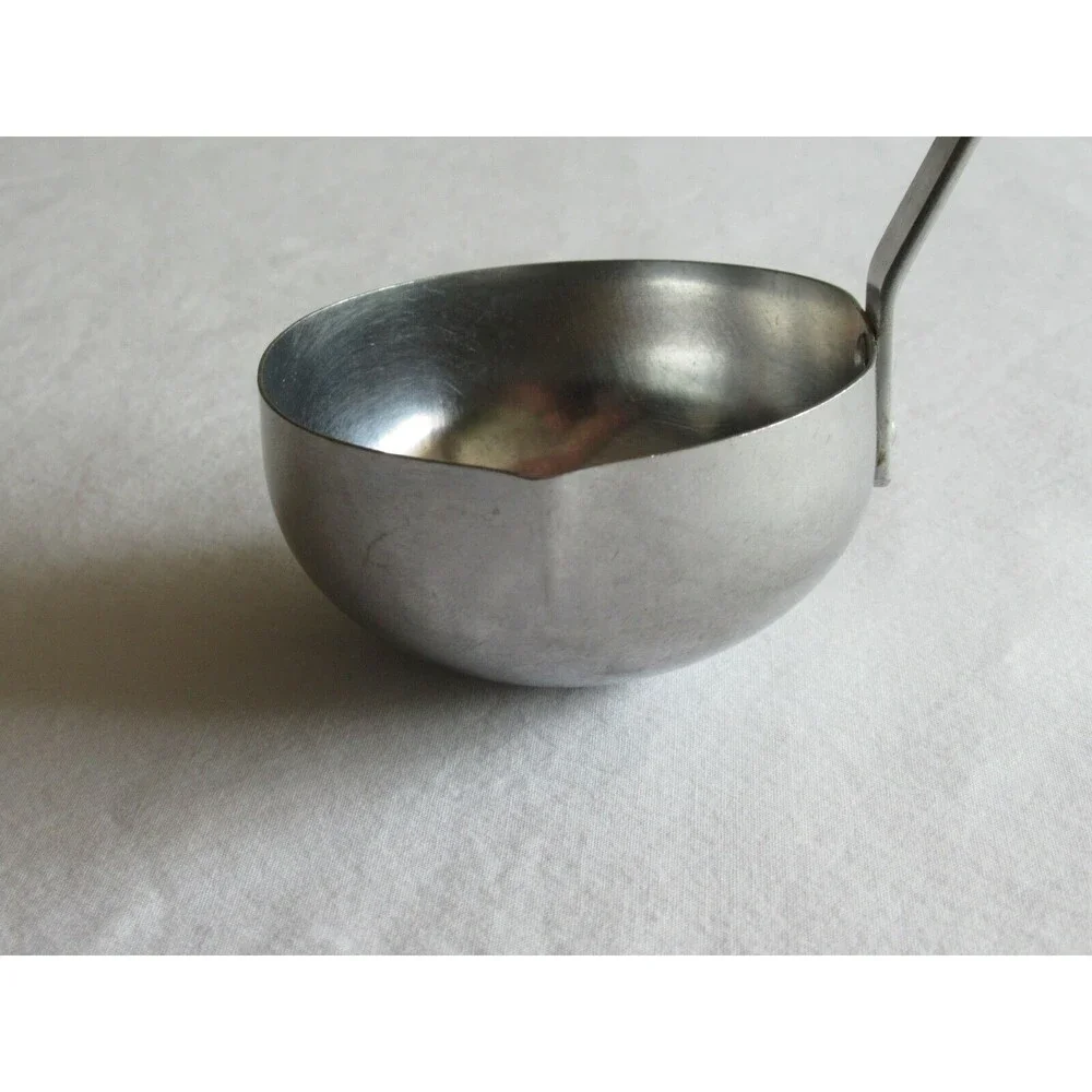 Vtg EKCO FORGE Soup Ladle Stainless USA Black Rivets Handle Kitchen Utensil 11